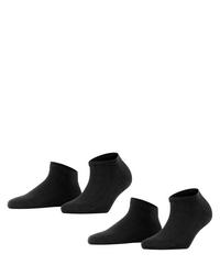 Falke Happy  2-Pack Sneaker Socken Damen - black (3000)
