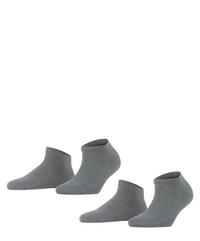 Falke Happy  2-Pack Sneaker Socken Damen - light greymel. (3390)