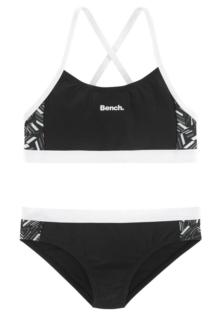 Bench Bench Bustier-Bikini Bikini Set Damen - schwarz-wei&szlig; - 0 | SportScheck