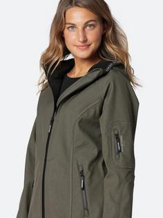 Rückansicht von Ilse Jacobsen RAIN37 Softshelljacke Damen army