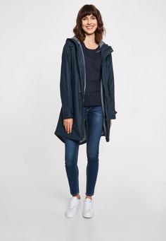 Rückansicht von Derbe Traveby_fisher Regenmantel Damen navy