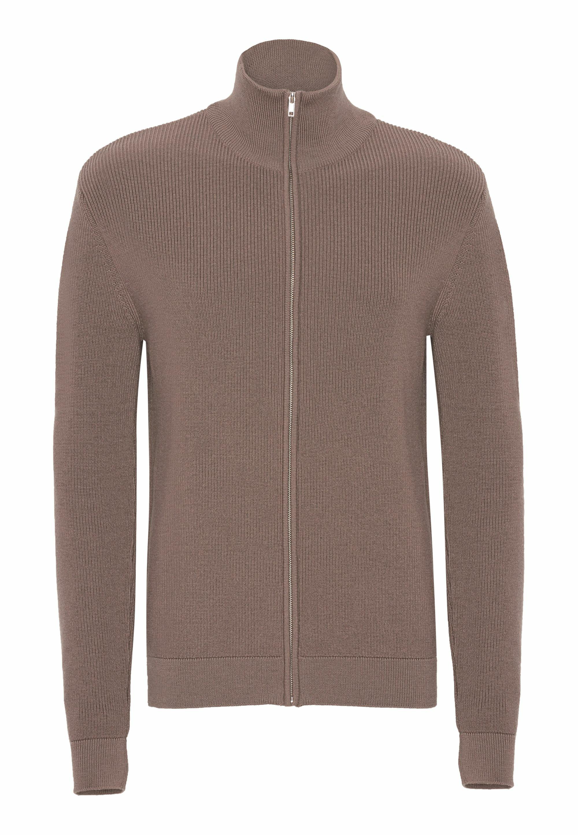 Superstainable Merino Dublin Strickjacke Herren camel