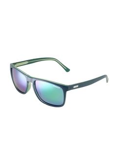 Rückansicht von SINNER SINNER Oak Polarised Sunglasses Sonnenbrille dark blue green