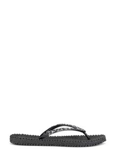 Rückansicht von Ilse Jacobsen CHEERFUL03G Zehentrenner Damen schwarz