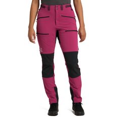 Rückansicht von Haglöfs Rugged Standard Pant Trekkinghose Damen Deep Pink/True Black