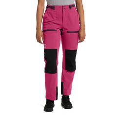 Rückansicht von Haglöfs Rugged Relaxed Pant Trekkinghose Damen Deep Pink/True Black