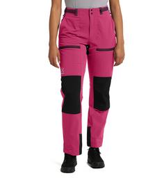 Rückansicht von Haglöfs Rugged Relaxed Pant Trekkinghose Damen Deep Pink/True Black