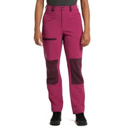 Rückansicht von Haglöfs Mid Relaxed Pant Trekkinghose Damen Deep Pink/Aubergine