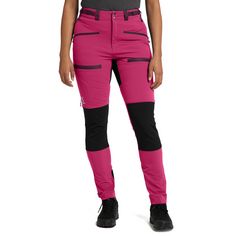 Rückansicht von Haglöfs Rugged Slim Pant Trekkinghose Damen Deep Pink/True Black