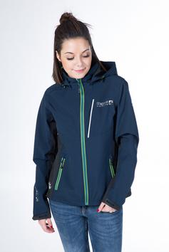 Rückansicht von DEPROC active NUNAVUT Softshelljacke Damen navy