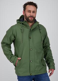 Rückansicht von ANKERGLUT ANKERGLUTHEIMAT Regenjacke Herren olive