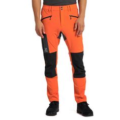 Rückansicht von Haglöfs Rugged Slim Pant Trekkinghose Herren Flame Orange/True Black