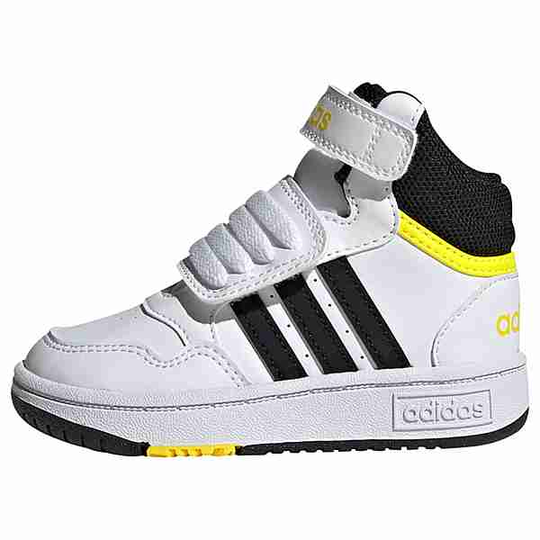 adidas Hoops Mid Schuh Sneaker Kinder Cloud White / Core Black / Beam Yellow