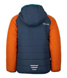 Rückansicht von Trollkids Hafjell PRO Winterjacke Kinder Zimt/Nachtblau/Dunkelblau