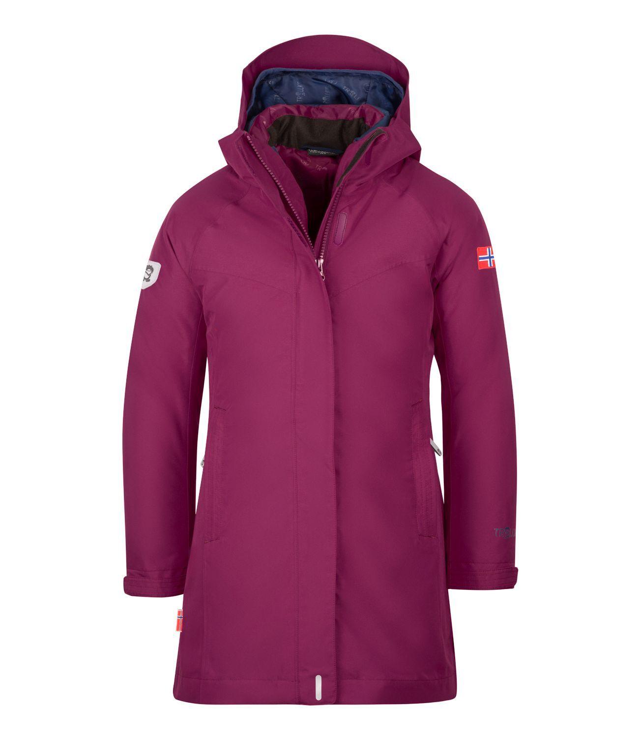 Trollkids Senja Doppeljacke M&auml;dchen - Pflaume/Marineblau