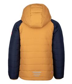 Rückansicht von Trollkids Myrkdalen Skijacke Kinder Marineblau/Honig/Feuerbeere