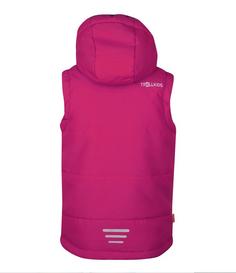 Rückansicht von Trollkids Narvik XT Outdoorweste Kinder Feuerbeere/Marine