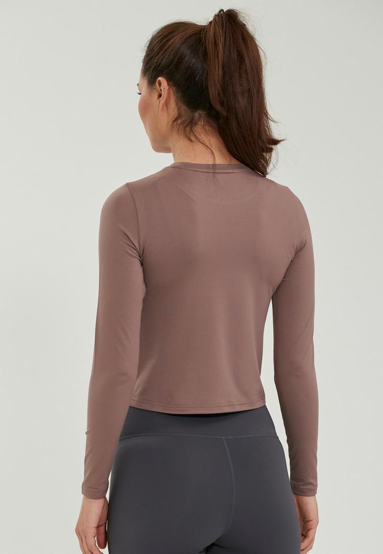 Athlecia Athlecia Kirillov Langarmshirt Damen - 5067 Deep Taupe - 3 | SportScheck