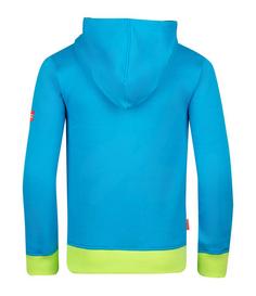 Rückansicht von Trollkids Troll Hoodie Kinder Hellblau/Limette/Nachtblau