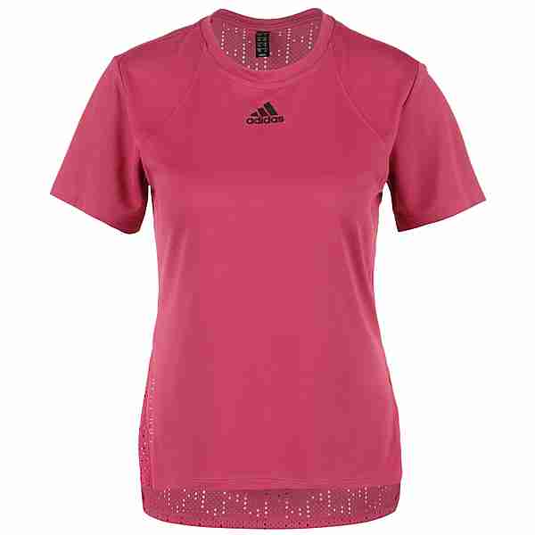 adidas HEAT.RDY 3-Streifen Funktionsshirt Damen pink / schwarz