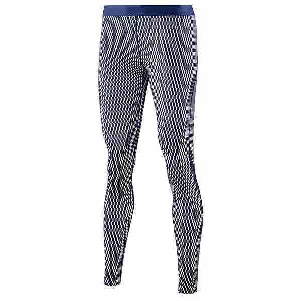 Skins DNAmic Long Tights Tights Damen Textured Square Navy/White