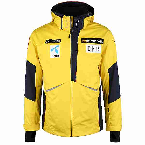 Phenix Norway Team Skijacke Herren golden yellow mit Logos
