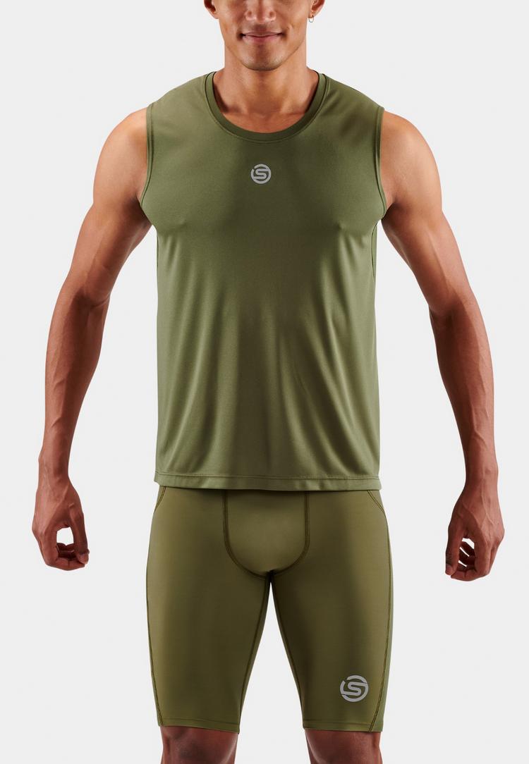 Skins Skins S3 Tank Top Funktionsshirt Herren - khaki - 0 | SportScheck