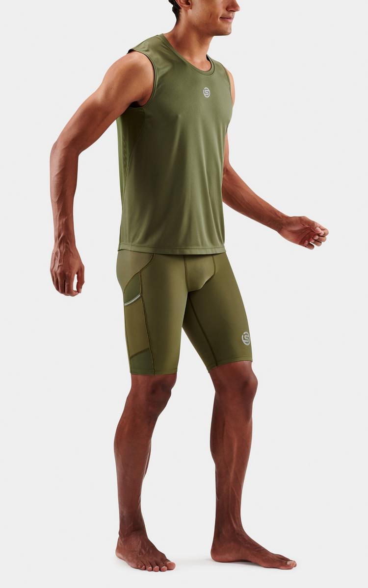 Skins Skins S3 Tank Top Funktionsshirt Herren - khaki - 1 | SportScheck