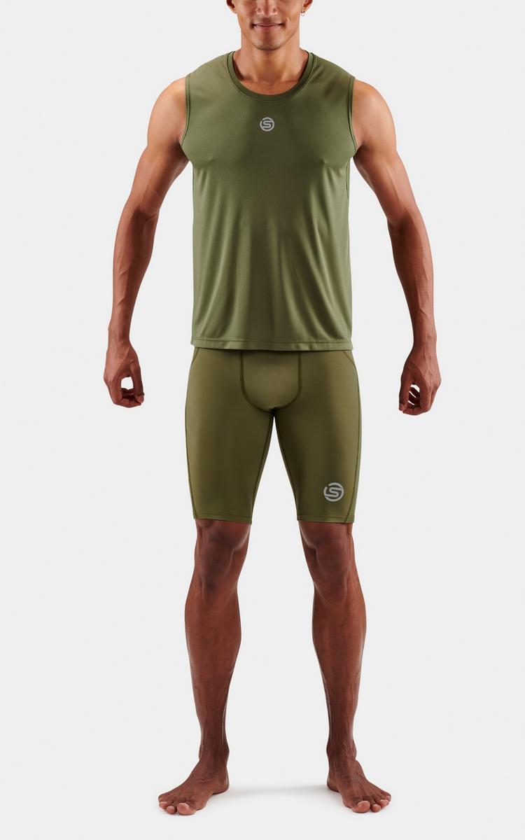 Skins Skins S3 Tank Top Funktionsshirt Herren - khaki - 3 | SportScheck