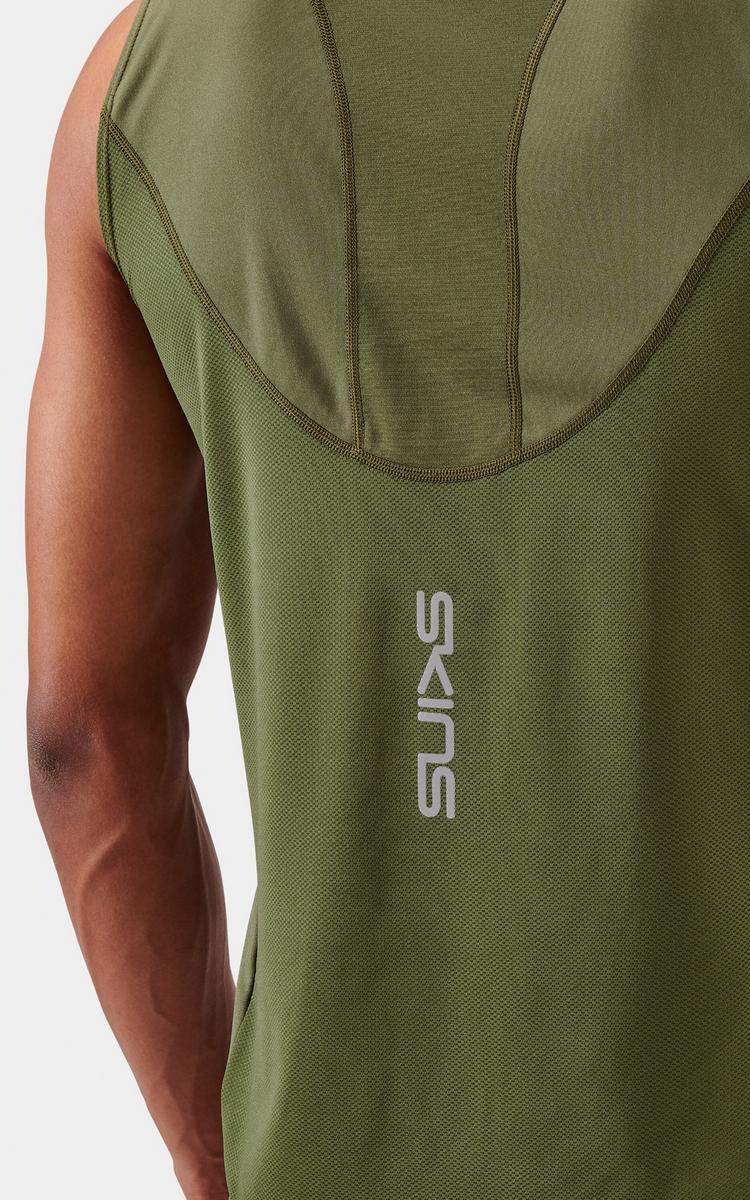 Skins Skins S3 Tank Top Funktionsshirt Herren - khaki - 4 | SportScheck