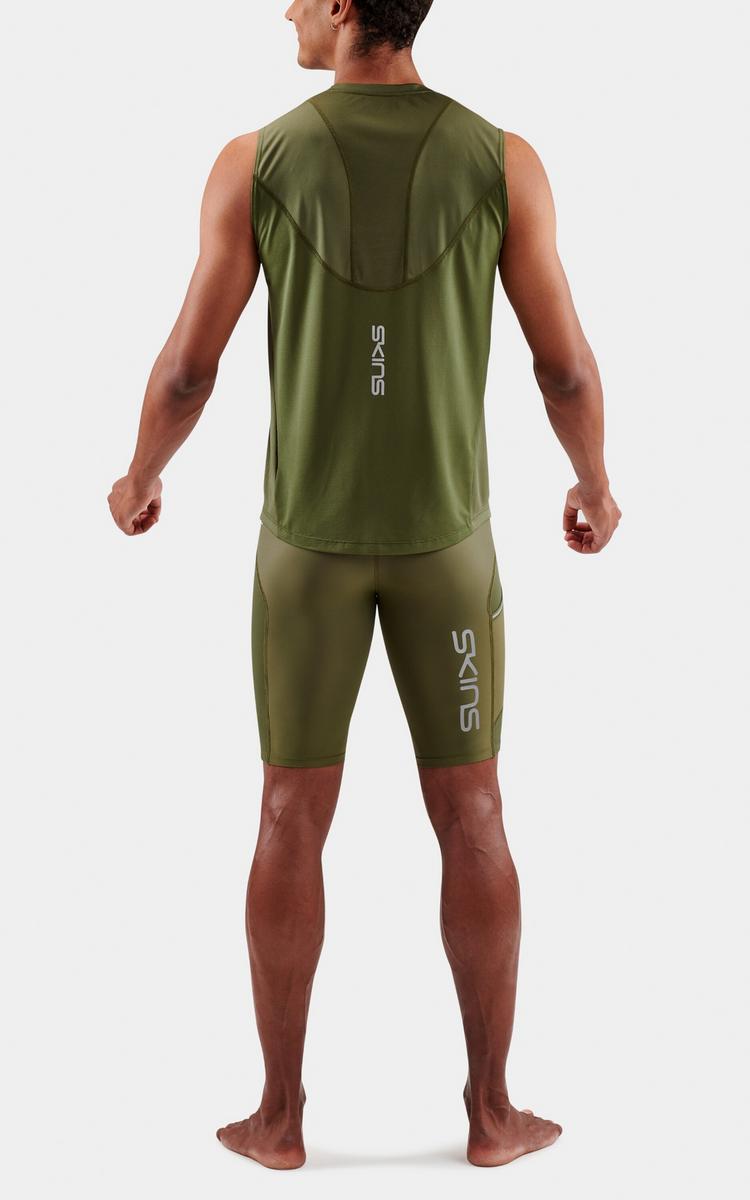 Skins Skins S3 Tank Top Funktionsshirt Herren - khaki - 5 | SportScheck