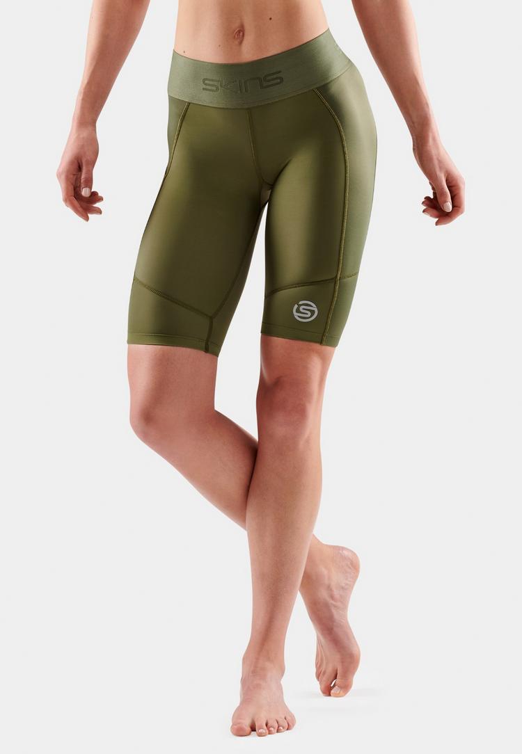 Skins Skins S3 Half tights Tights Damen - khaki - 0 | SportScheck