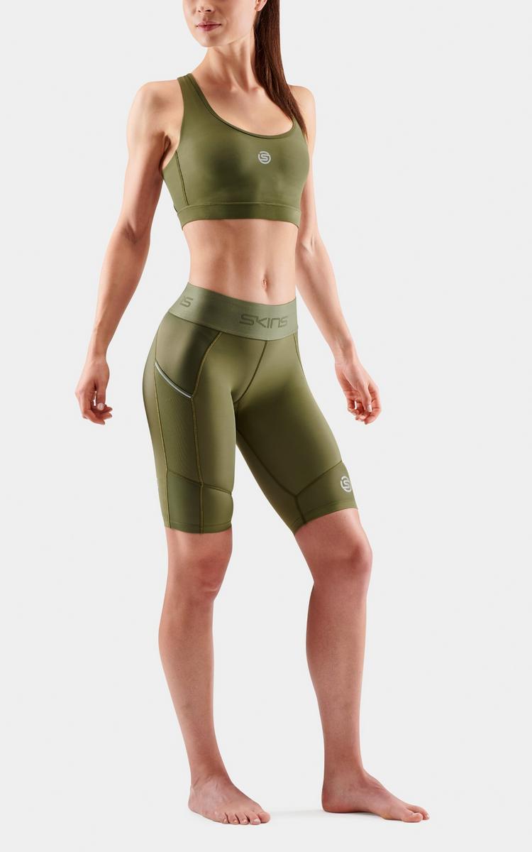 Skins Skins S3 Half tights Tights Damen - khaki - 1 | SportScheck