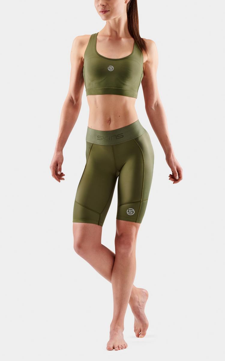 Skins Skins S3 Half tights Tights Damen - khaki - 5 | SportScheck