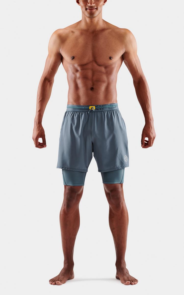 Skins Skins S3 Superpose Tights Herren - blue grey - 5 | SportScheck