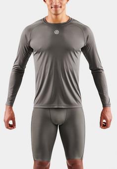 Rückansicht von Skins S3 Long Sleeve Top Funktionsshirt Herren charcoal