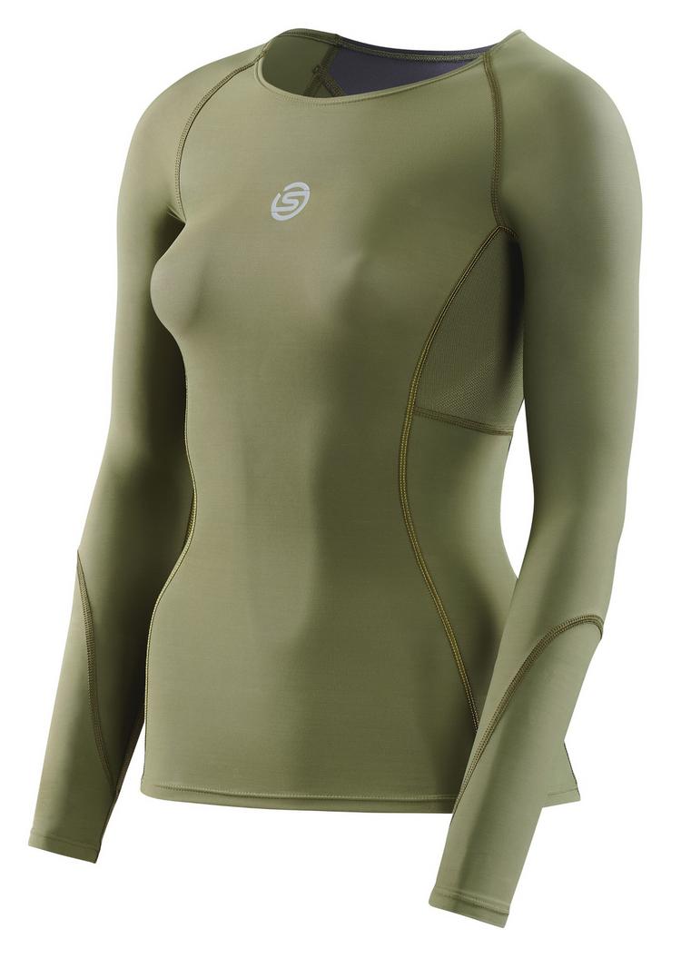 Skins Skins S3 Longsleeve Funktionsshirt Damen - khaki - 0 | SportScheck