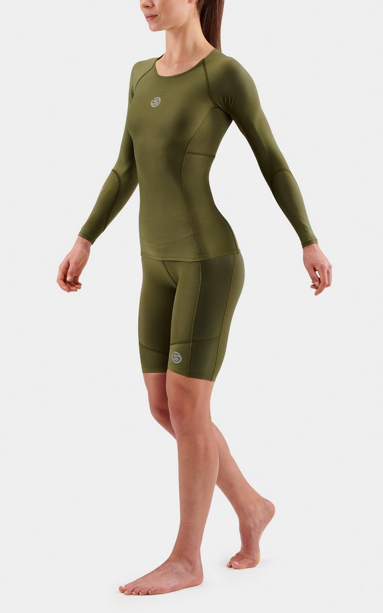 Skins Skins S3 Longsleeve Funktionsshirt Damen - khaki - 2 | SportScheck