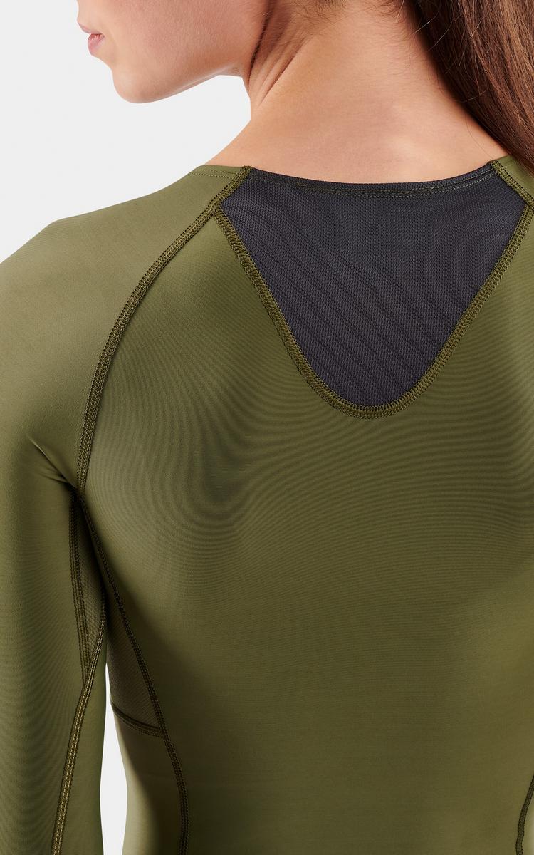 Skins Skins S3 Longsleeve Funktionsshirt Damen - khaki - 4 | SportScheck