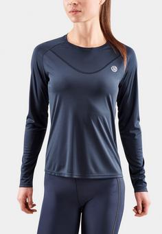 Rückansicht von Skins S3 Long Sleeve Top Funktionsshirt Damen navy blue