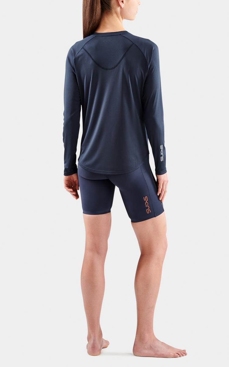 Skins Skins S3 Long Sleeve Top Funktionsshirt Damen - navy blue - 5 | SportScheck