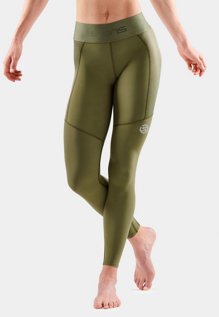 Skins Skins S3 Thermal Long Tight Tights Damen - khaki - 0 | SportScheck