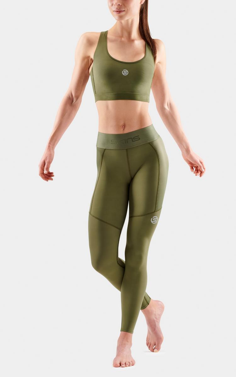 Skins Skins S3 Thermal Long Tight Tights Damen - khaki - 1 | SportScheck
