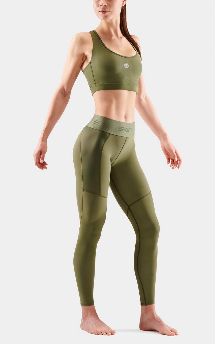 Skins Skins S3 Thermal Long Tight Tights Damen - khaki - 3 | SportScheck