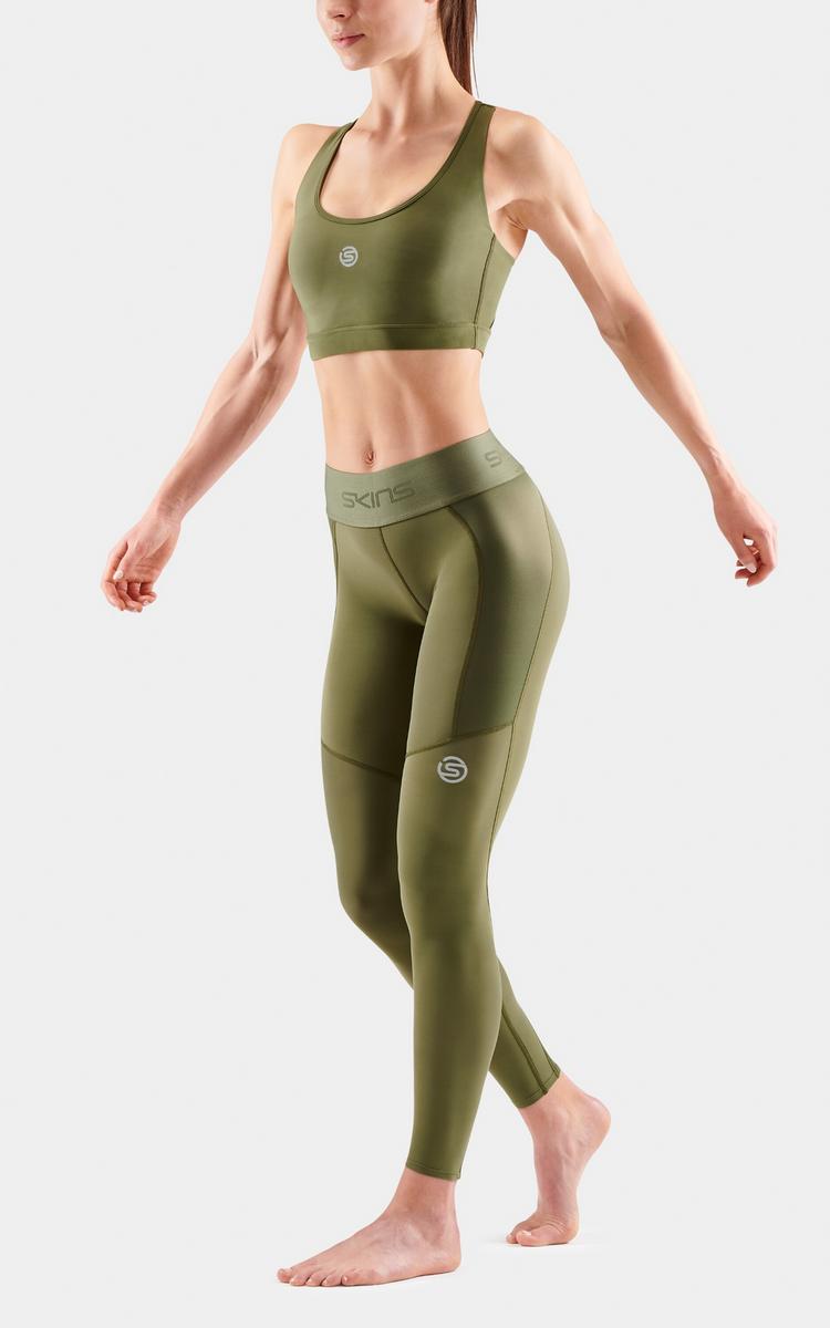 Skins Skins S3 Thermal Long Tight Tights Damen - khaki - 4 | SportScheck