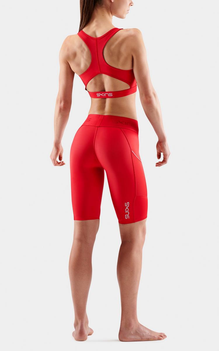 Skins Skins S3 Half tights Tights Damen - red - 6 | SportScheck