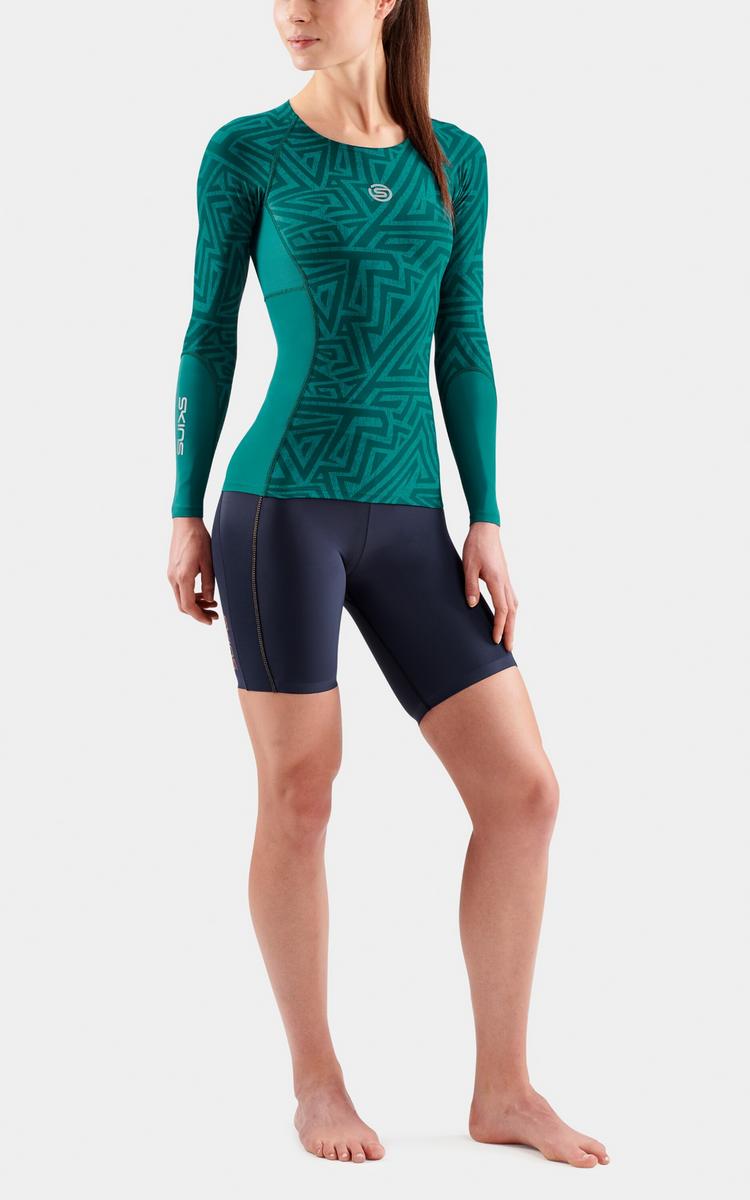 Skins Skins S3 Longsleeve Funktionsshirt Damen - lt. teal angle - 4 | SportScheck