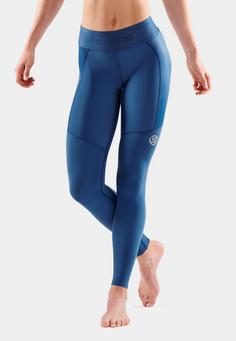 Rückansicht von Skins S3 Thermal Long Tight Tights Damen marine blue