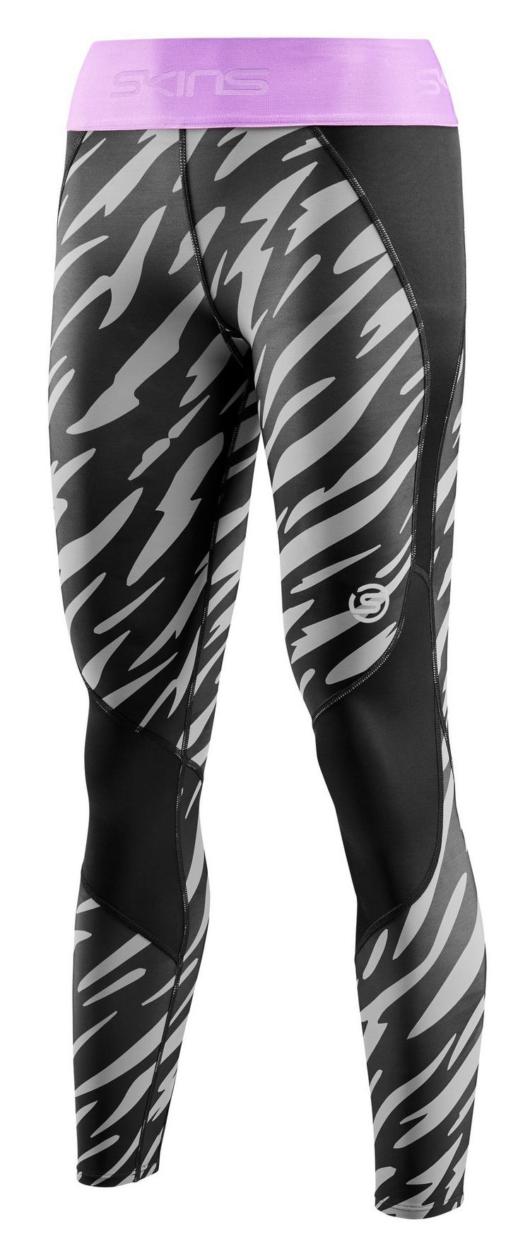 Skins Skins S3 Long Tights Tights Damen - Wild Black Steel - 0 | SportScheck