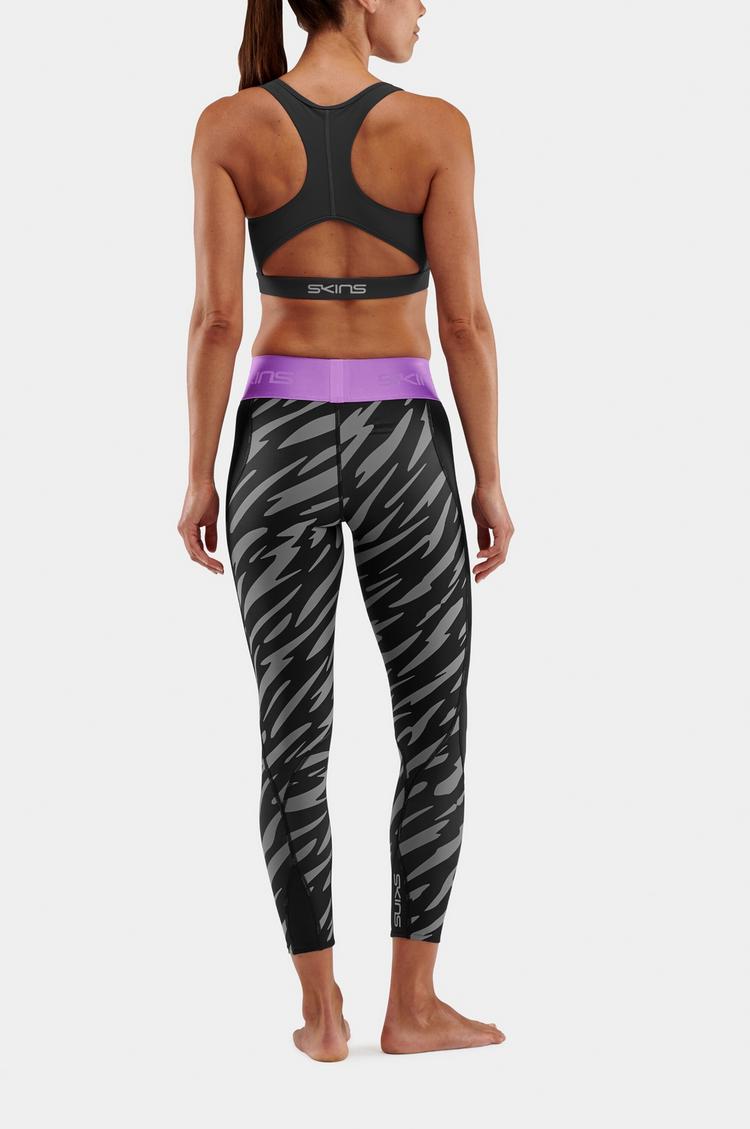 Skins Skins S3 Long Tights Tights Damen - Wild Black Steel - 4 | SportScheck